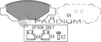 Ashuki P1-1024 - Тормозные колодки, дисковые, комплект autosila-amz.com