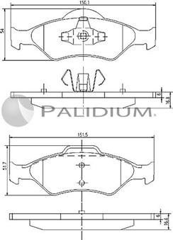 Ashuki P1-1022 - Тормозные колодки, дисковые, комплект autosila-amz.com