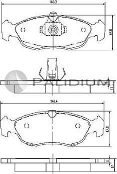 Ashuki P1-1194 - Тормозные колодки, дисковые, комплект autosila-amz.com