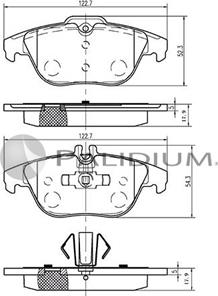 Ashuki P1-1144 - Тормозные колодки, дисковые, комплект autosila-amz.com