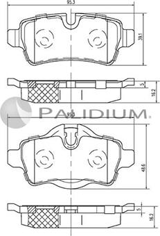 Ashuki P1-1147 - Тормозные колодки, дисковые, комплект autosila-amz.com