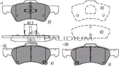 Ashuki P1-1165 - Тормозные колодки, дисковые, комплект autosila-amz.com