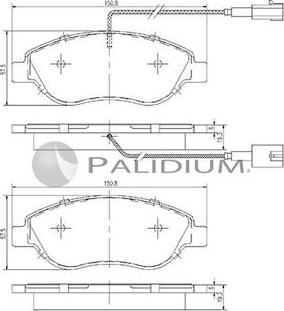 Ashuki P1-1162 - Тормозные колодки, дисковые, комплект autosila-amz.com