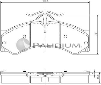 Ashuki P1-1119 - Тормозные колодки, дисковые, комплект autosila-amz.com