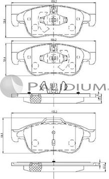 Ashuki P1-1115 - Тормозные колодки, дисковые, комплект autosila-amz.com