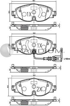 Ashuki P1-1133 - Тормозные колодки, дисковые, комплект autosila-amz.com