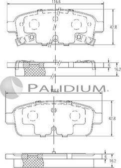 Ashuki P1-1129 - Тормозные колодки, дисковые, комплект autosila-amz.com