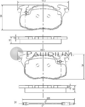 Ashuki P1-1173 - Тормозные колодки, дисковые, комплект autosila-amz.com