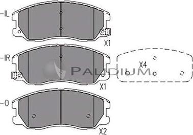 Ashuki P1-1240 - Тормозные колодки, дисковые, комплект autosila-amz.com