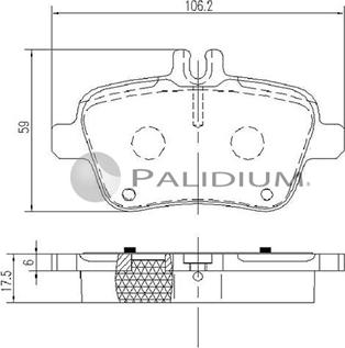 Ashuki P1-1259 - Тормозные колодки, дисковые, комплект autosila-amz.com