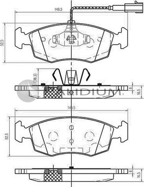 Ashuki P1-1254 - Тормозные колодки, дисковые, комплект autosila-amz.com