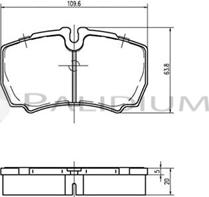 Ashuki P1-1209 - Тормозные колодки, дисковые, комплект autosila-amz.com