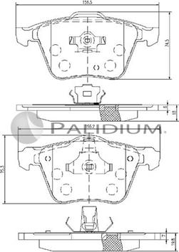 Ashuki P1-1236 - Тормозные колодки, дисковые, комплект autosila-amz.com