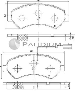 Ashuki P1-1229 - Тормозные колодки, дисковые, комплект autosila-amz.com