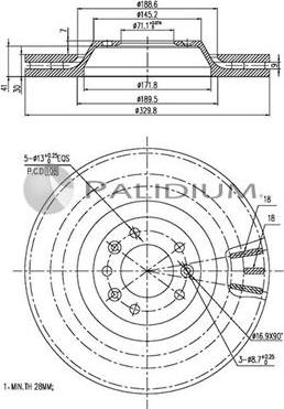 Ashuki P330-052 - Тормозной диск autosila-amz.com