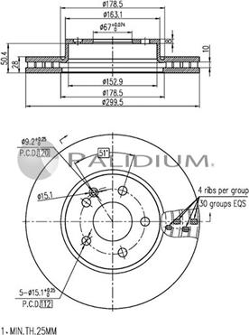 Ashuki P330-004 - Тормозной диск autosila-amz.com