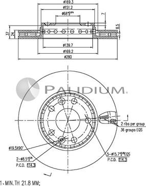 Ashuki P330-085 - Тормозной диск autosila-amz.com