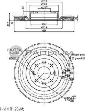 Ashuki P330-086 - Тормозной диск autosila-amz.com