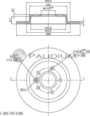 Ashuki P330-106 - Тормозной диск autosila-amz.com