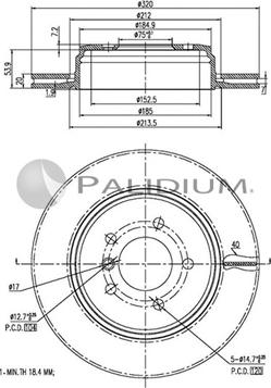 Ashuki P330-130 - Тормозной диск autosila-amz.com