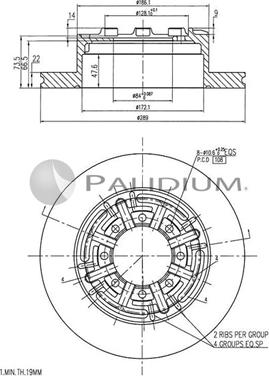 Ashuki P330-128 - Тормозной диск autosila-amz.com