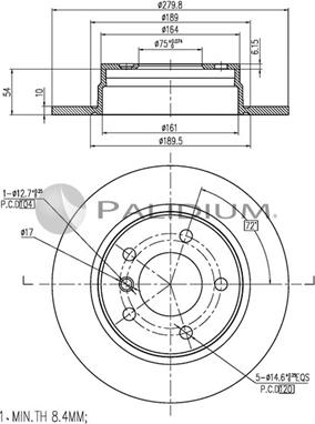 Ashuki P331-019 - Тормозной диск autosila-amz.com