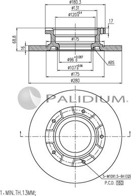 Ashuki P331-031 - Тормозной диск autosila-amz.com