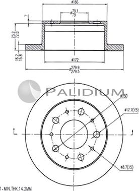 Ashuki P331-024 - Тормозной диск autosila-amz.com