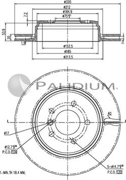 Ashuki P331-078 - Тормозной диск autosila-amz.com