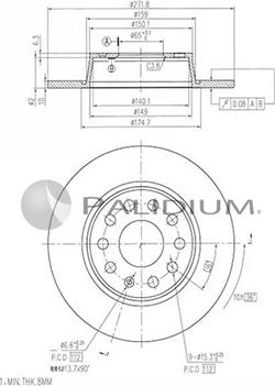 Ashuki P331-115 - Тормозной диск autosila-amz.com