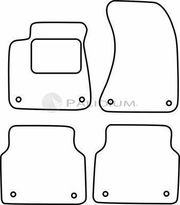 Ashuki PAL18-0056 - Комплект ковриков autosila-amz.com