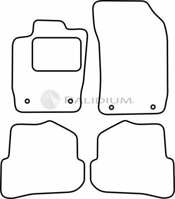 Ashuki PAL18-0028 - Комплект ковриков autosila-amz.com