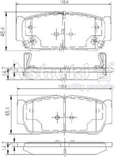 Ashuki SY015-20 - Тормозные колодки, дисковые, комплект autosila-amz.com