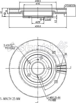 Ashuki T603-37 - Тормозной диск autosila-amz.com