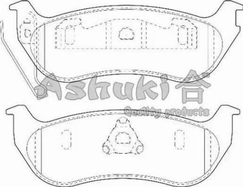 Ashuki US104238 - Тормозные колодки, дисковые, комплект autosila-amz.com