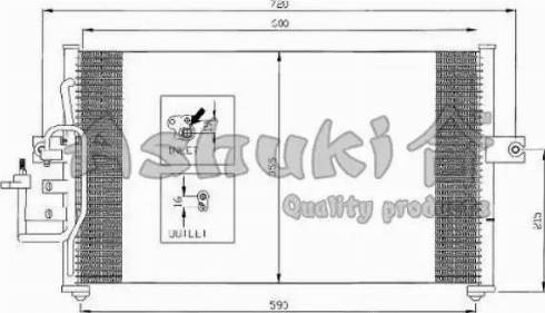 Ashuki Y550-56 - Конденсатор кондиционера autosila-amz.com