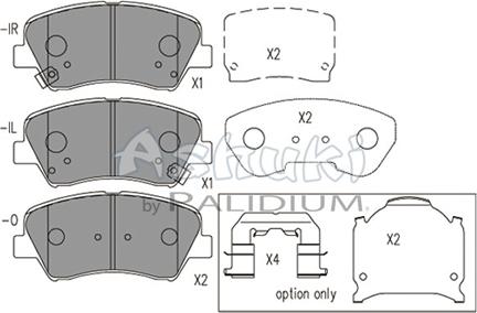 Ashuki Y029-54 - Тормозные колодки, дисковые, комплект autosila-amz.com
