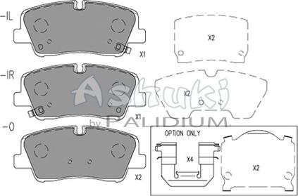 Ashuki Y029-56 - Тормозные колодки, дисковые, комплект autosila-amz.com