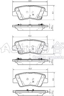 Ashuki Y029-51 - Тормозные колодки, дисковые, комплект autosila-amz.com