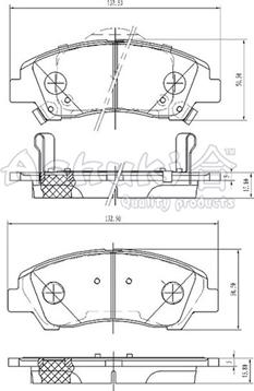 Ashuki Y029-53 - Тормозные колодки, дисковые, комплект autosila-amz.com