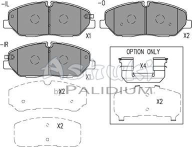 Ashuki Y029-57 - Тормозные колодки, дисковые, комплект autosila-amz.com