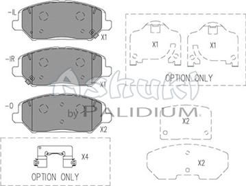 Ashuki Y029-61 - Тормозные колодки, дисковые, комплект autosila-amz.com