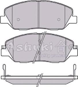 Ashuki Y025-02 - Тормозные колодки, дисковые, комплект autosila-amz.com