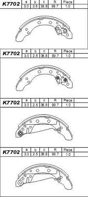 Asimco K7702 - Комплект тормозных колодок autosila-amz.com