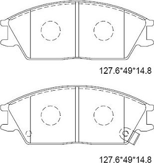 Asimco KD9749 - Тормозные колодки, дисковые, комплект autosila-amz.com