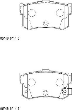 Asimco KD9709 - Тормозные колодки, дисковые, комплект autosila-amz.com