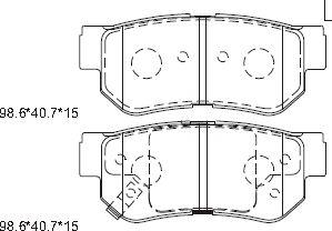 Asimco KD9704 - Тормозные колодки, дисковые, комплект autosila-amz.com