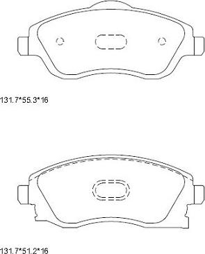 Asimco KD9715 - Тормозные колодки, дисковые, комплект autosila-amz.com