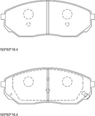 Asimco KD9717 - Тормозные колодки, дисковые, комплект autosila-amz.com