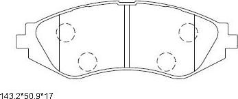 Asimco KD9734 - Тормозные колодки, дисковые, комплект autosila-amz.com